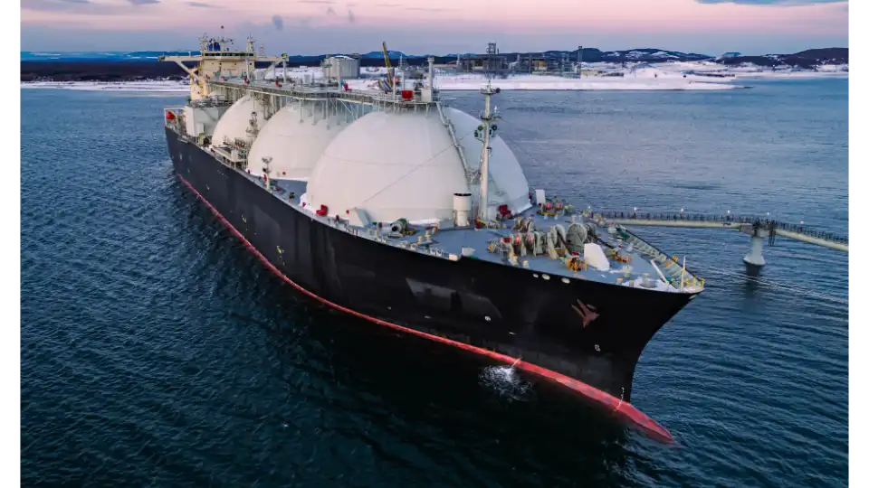 LNG tanker in the ocean